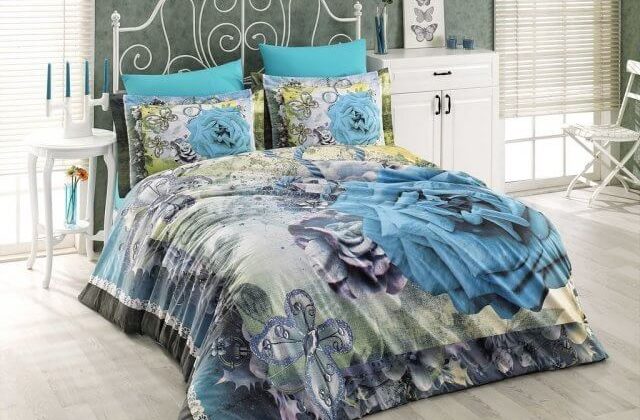 lenjerie de pat din bumbac poplin